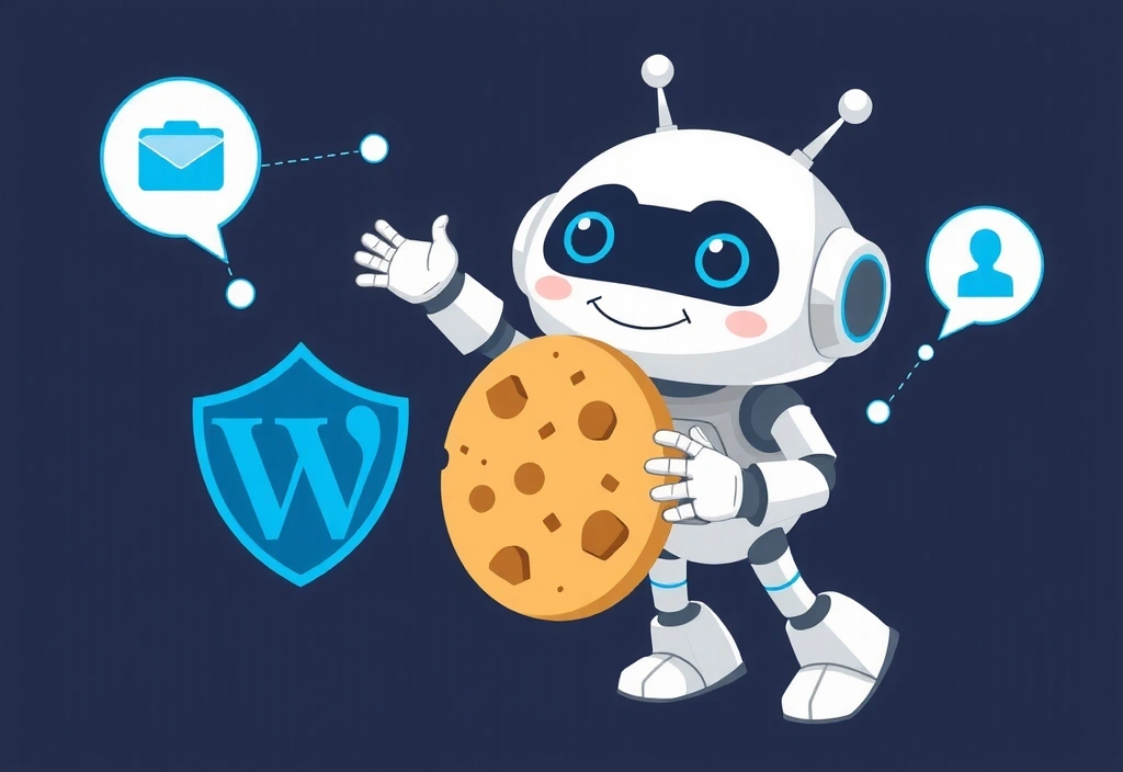 Εικόνα που δείχνει ένα cookie και ένα μικρό ρομπότ