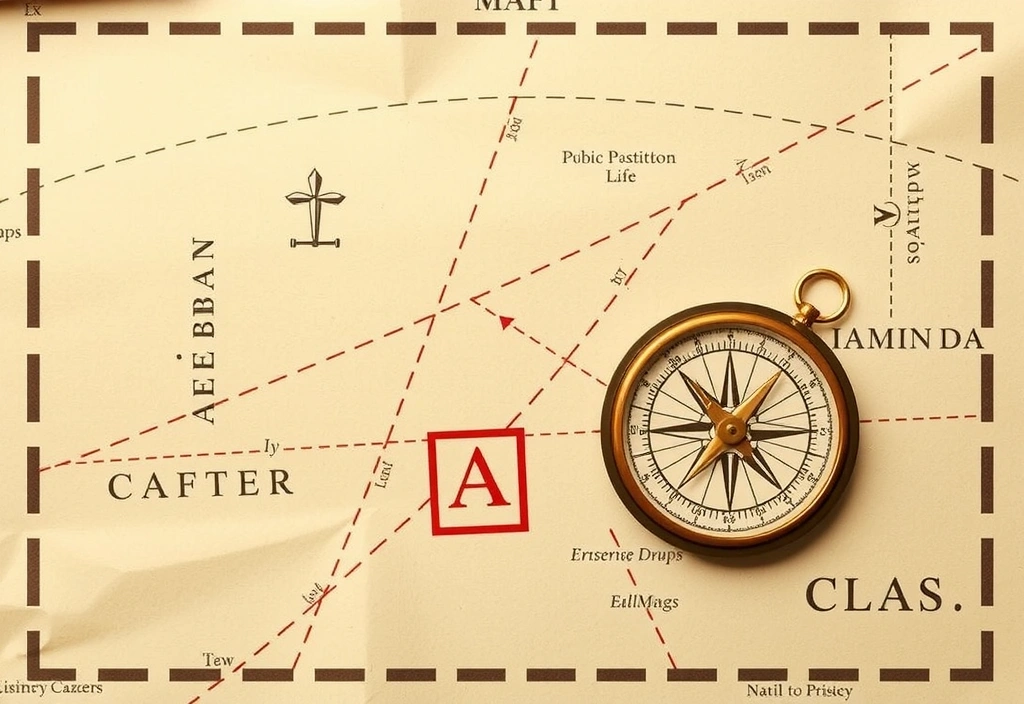 Εικονίδιο χάρτη και πυξίδας, που συμβολίζει την επικοινωνία και τον προσανατολισμό